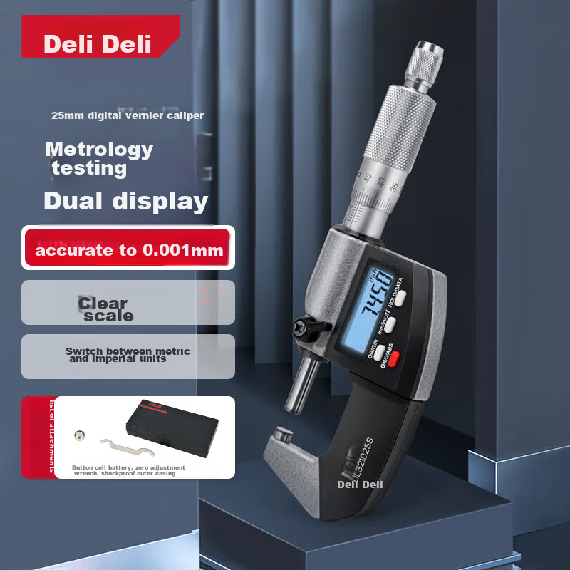 deli dual scale digital dial caliper