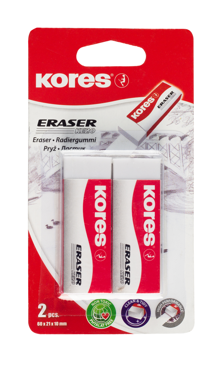 Kores - Erasers KE20 - 2-pack(740211)