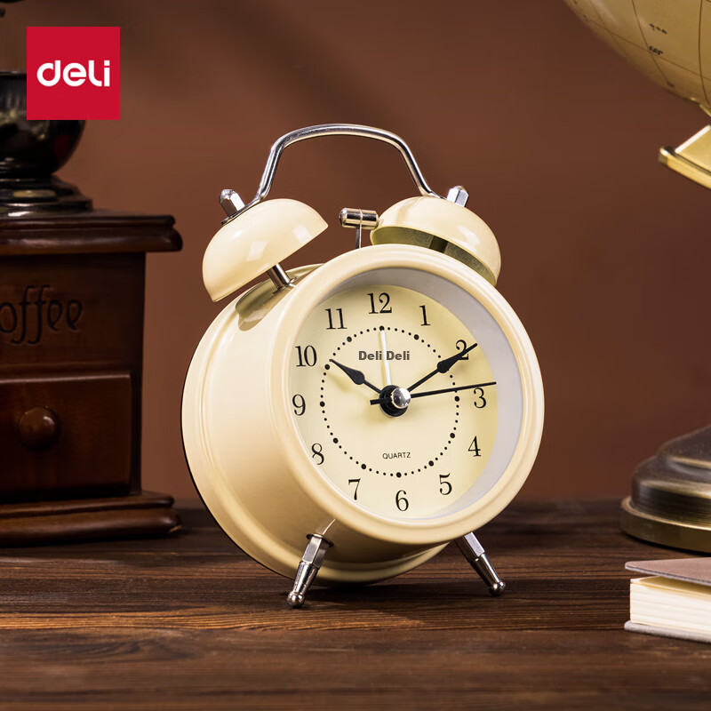 deli mini retro alarm clock