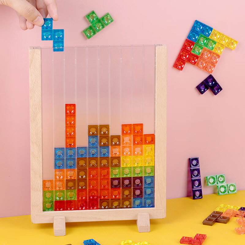 West Russian Tetris 3D Wooden Puzzle Set