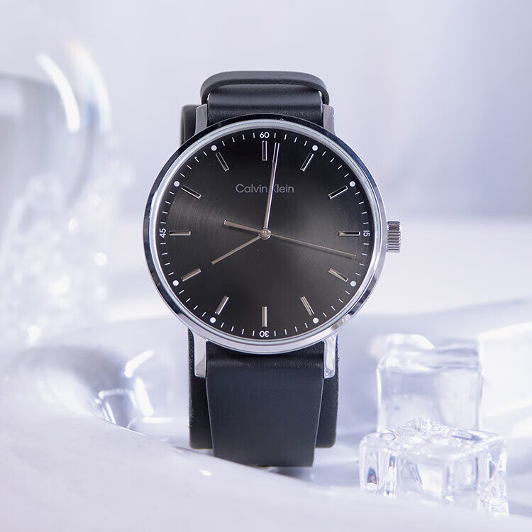 Calvin Klein Timeless Minimalist Men's Watch with Leather Strap