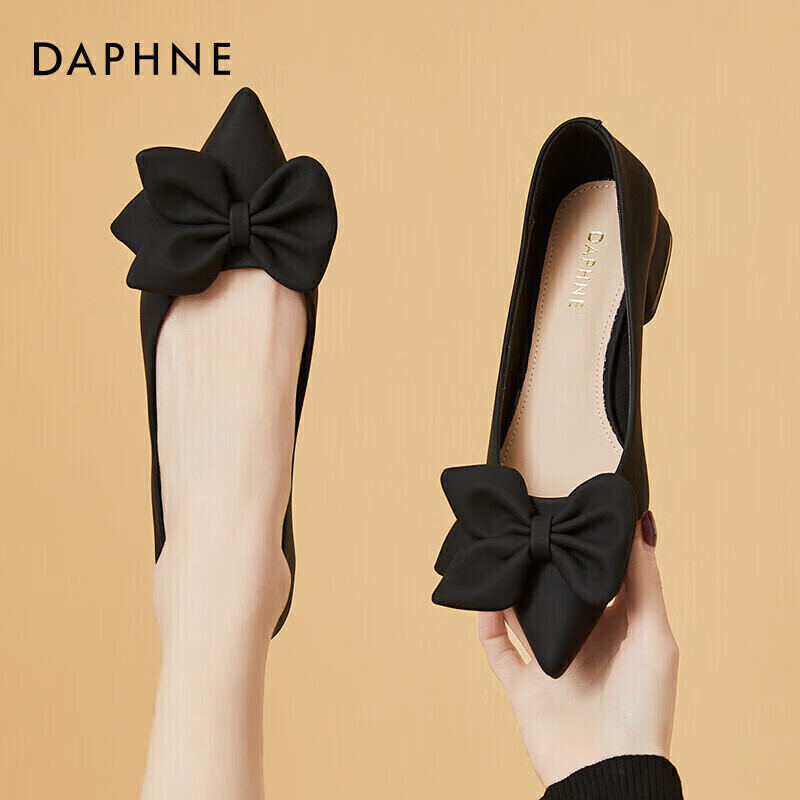 Daphne Women's Pointed Toe Loafers with Bow