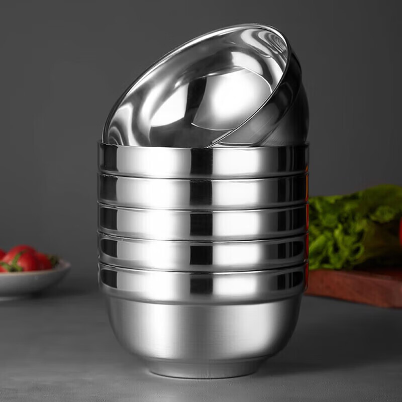 maxcook stainless steel soup bowls, 12cm, 6 pack
