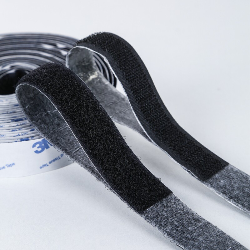 LinkStone 3M Double-Sided Tape Zip Ties, Strong Nylon Fasteners for Windows & Screens, 20mm, 3M X 2 Black