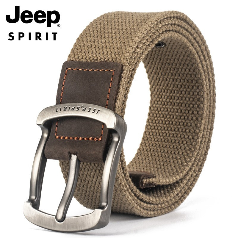 JEEP SPIRIT Men's Canvas Belt with Alloy Buckle