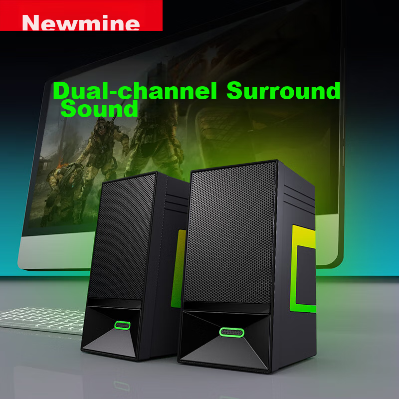 Newmine V4 Bluetooth RGB Speakers with Microphone for Gaming & Music