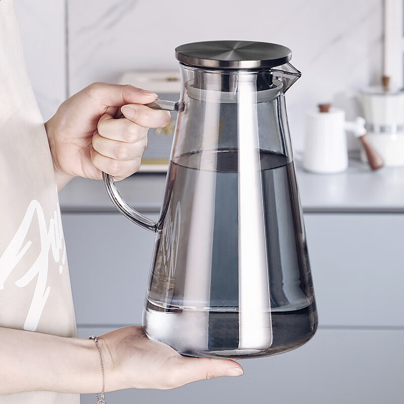 cristalglass luxury ash gray glass jug for home