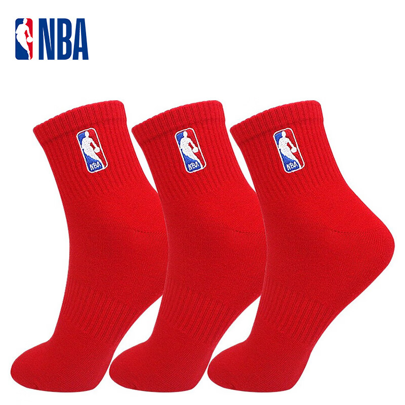 NBA Zodiac Red Lucky Socks, 3 Pairs