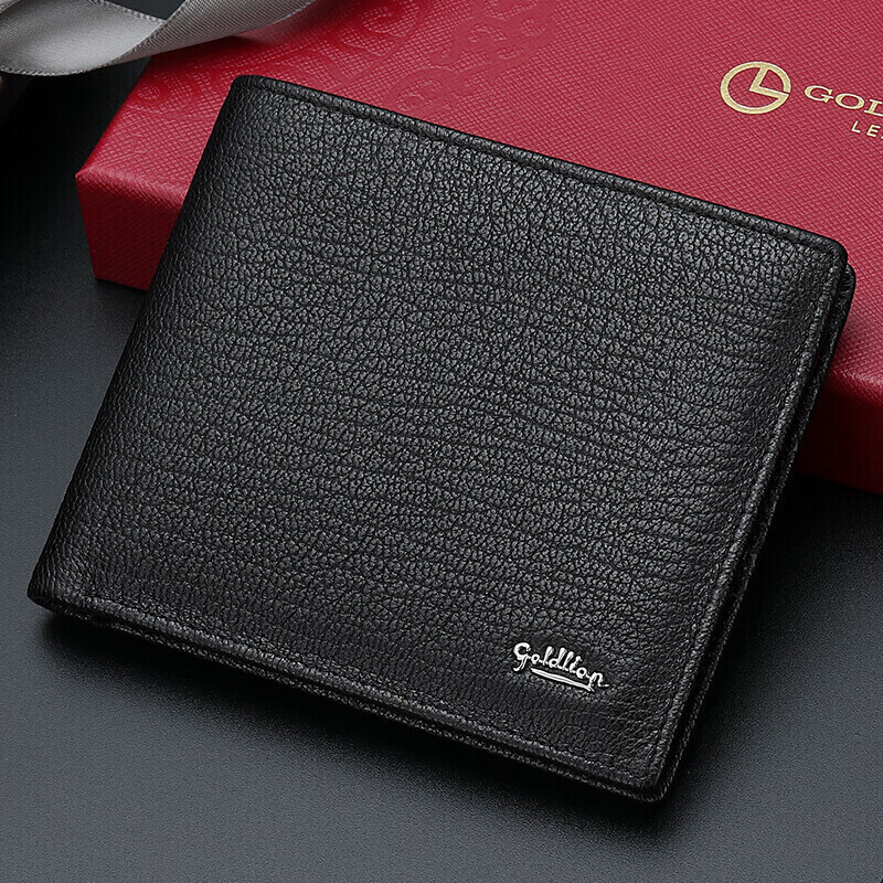 goldlion men's sheepskin bifold wallet