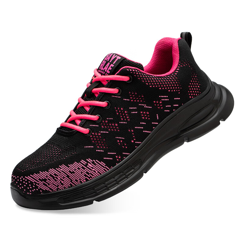 Laoguanjia Women's Anti-Smash Flyknit Safety Shoes