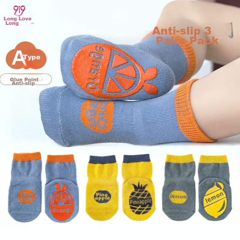 9i9 baby socks autumn winter anti-slip cotton