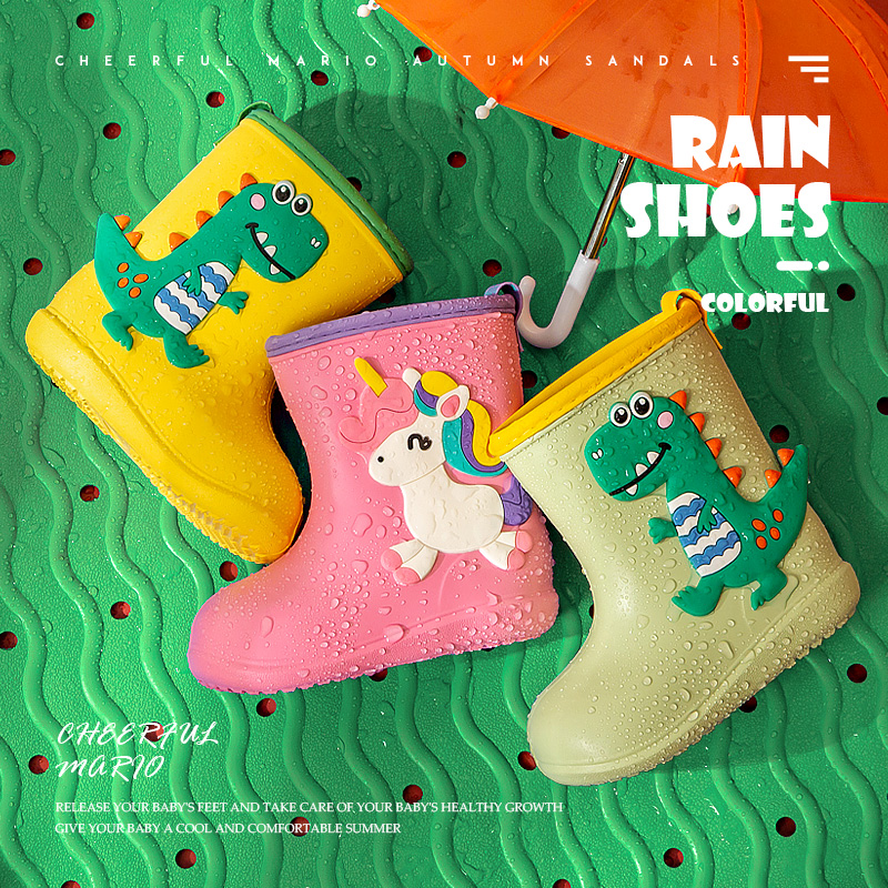 Cheerful Mario waterproof rain boots for toddlers