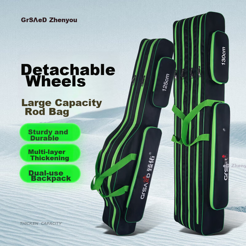 Grsaed 3-Layer Fishing Tackle Bag | 130CM Waterproof Rod Carrier