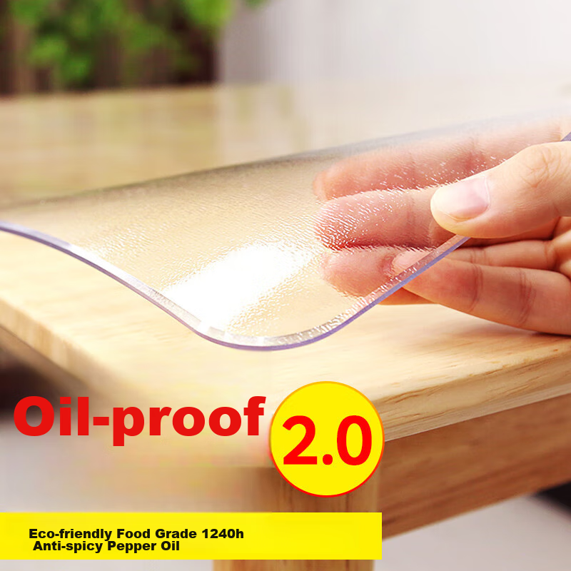 Love for Life Waterproof PVC Table Mat, 40x60cm – Transparent & Frosted Styles