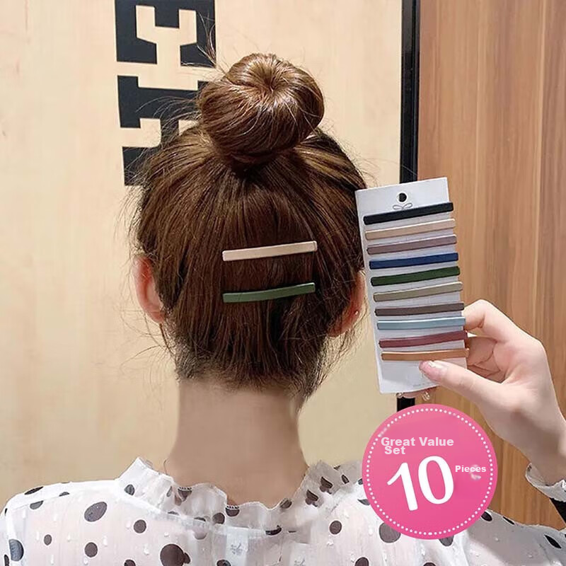 Korean Style Morandi Hair Clips Set of 10