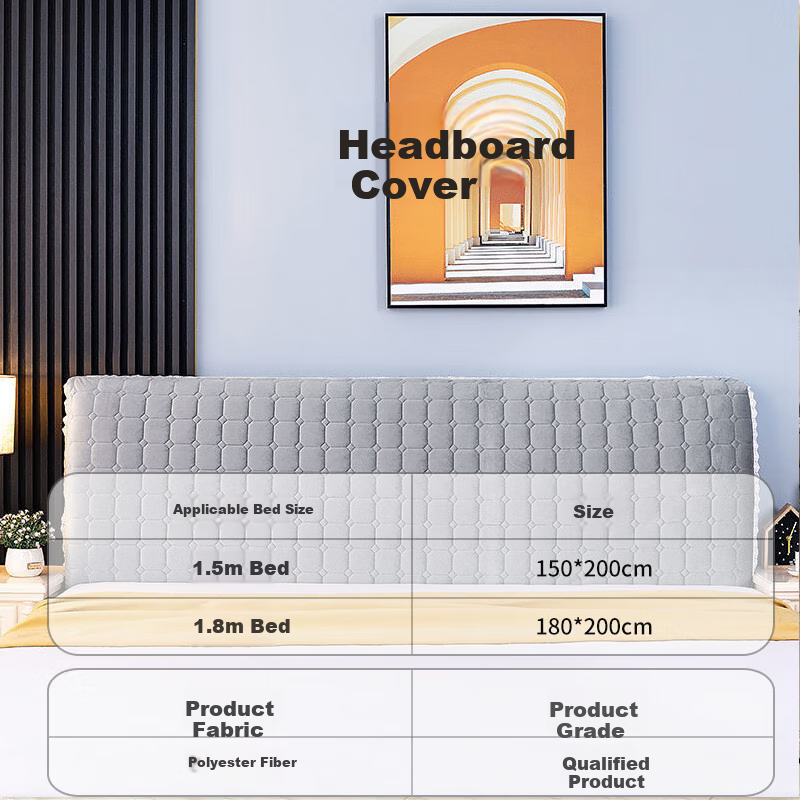 Avivi Avivi High-End Light Gray Bed Headboard Protector Cover