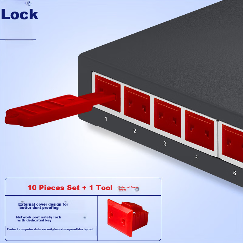 Suoli RJ45 Network Port Locks & Plugs Set