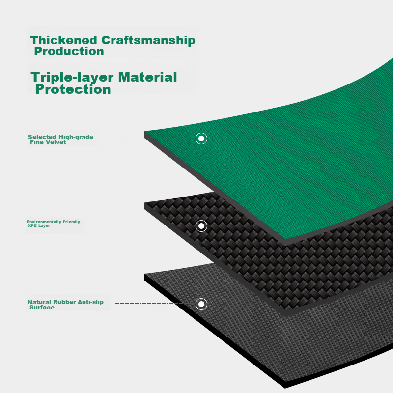 Texas Hold'em Poker Table Cloth Mahjong Tiles Square Table Mat, Thickened Rubber 1.2*0.6 Meters, Green
