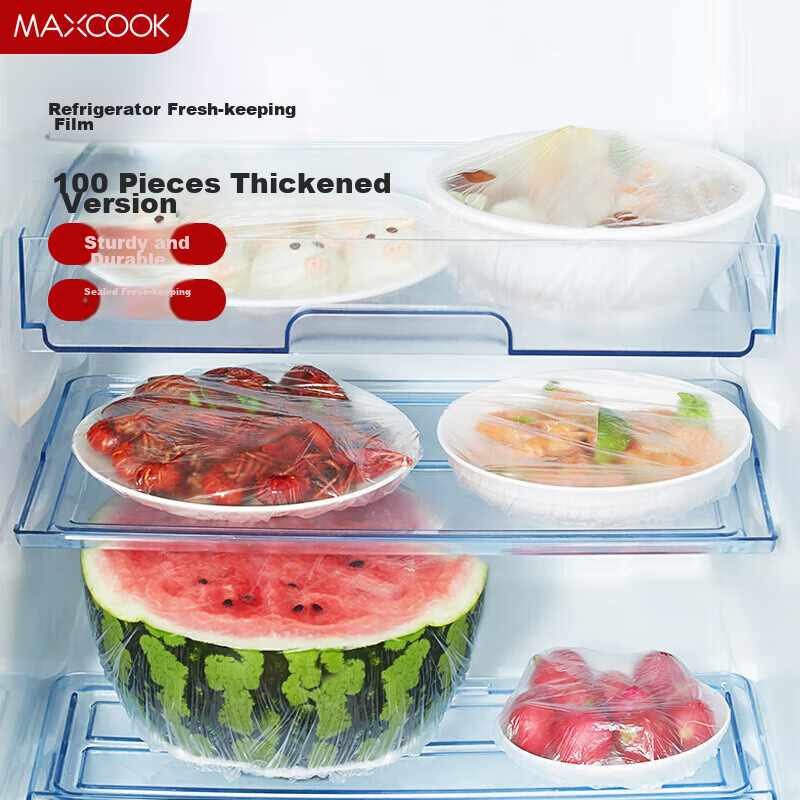 Maxcook 100pc Universal Food Wrap Covers, Extendable