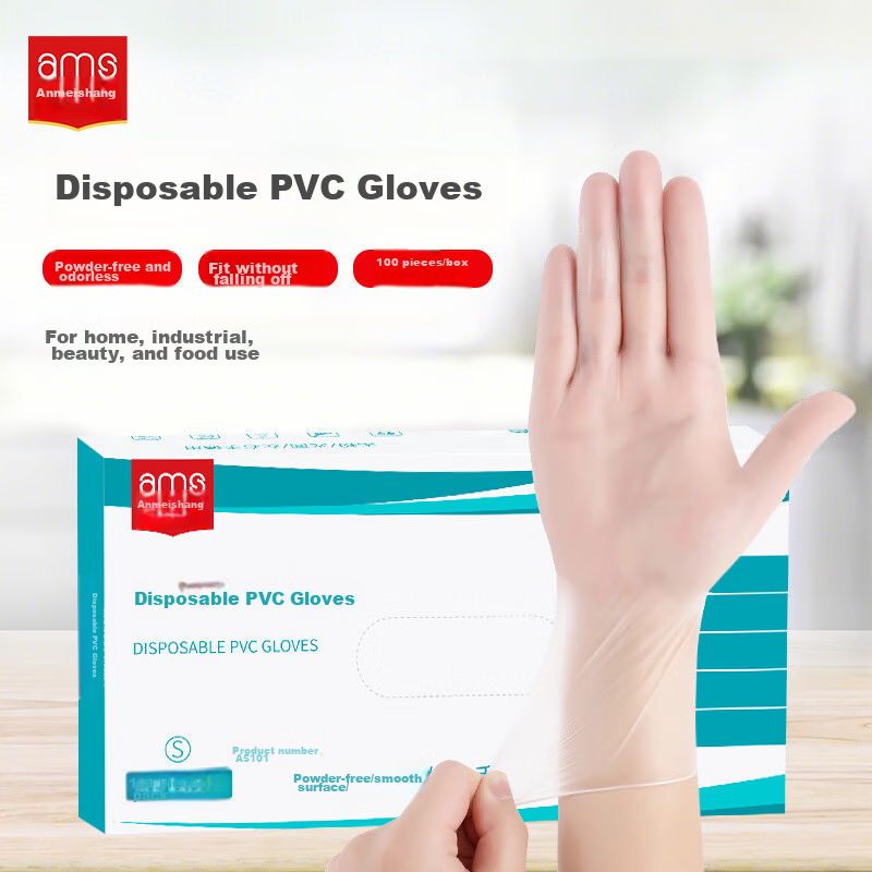 ams thick pvc kitchen gloves, 100pcs