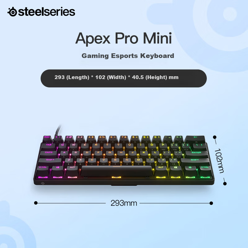 steelseries apex pro mini gaming keyboard