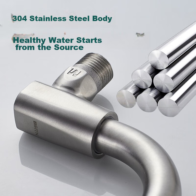 bsitn stainless steel wall-mounted kitchen faucet