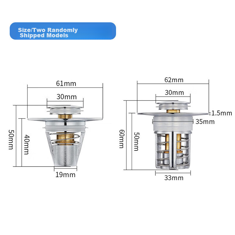 submarine chrome-plated basin pop-up drain with hair filter