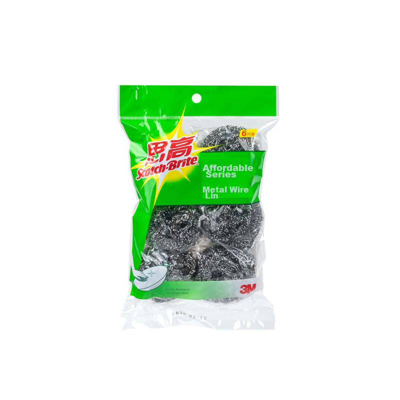 3m scotch-brite stainless steel scrubbers 6 pack