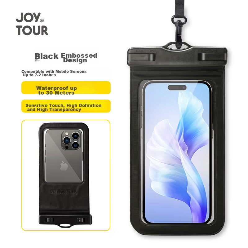Joytour Waterproof Phone Pouch with Lanyard - Touchscreen Compatible