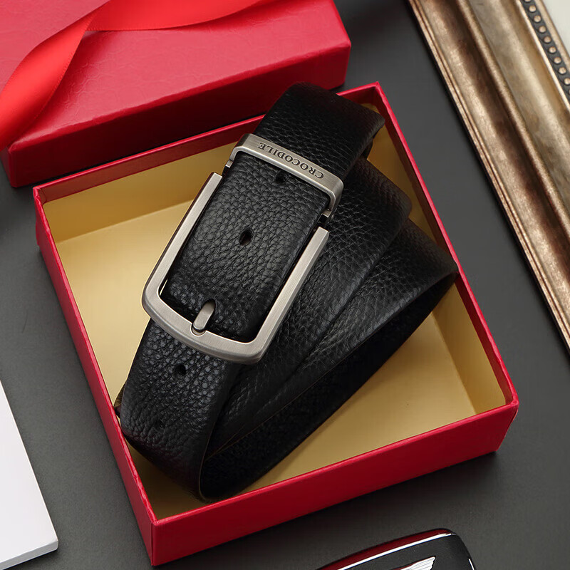 Crocodile men's versatile leather belt