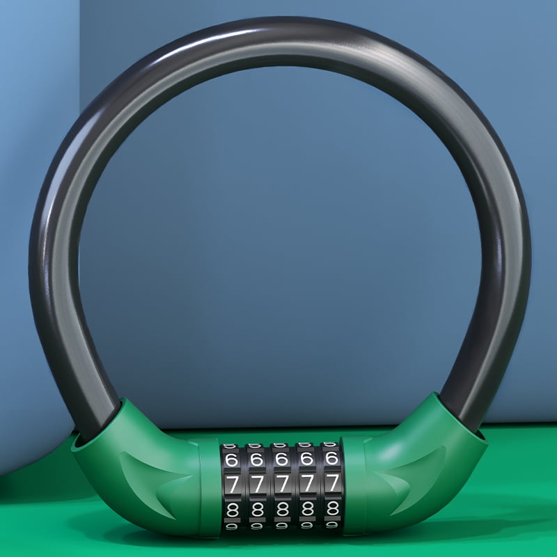 move iron 5-digit combination bicycle lock