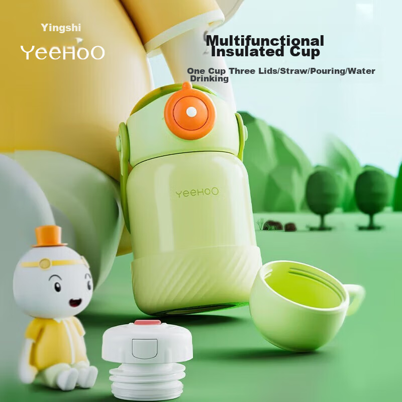 Yeehoo Insulated Stainless Steel Kids Straw Cup with Sleeve