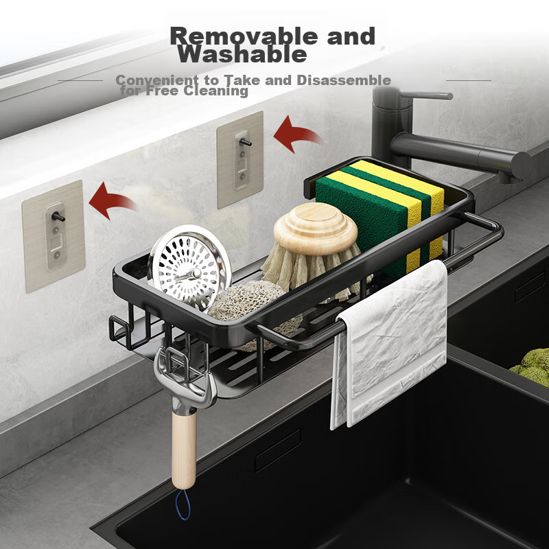 YOUQIN Suction Cup Dishcloth Holder - Multi-Functional Kitchen Organizer