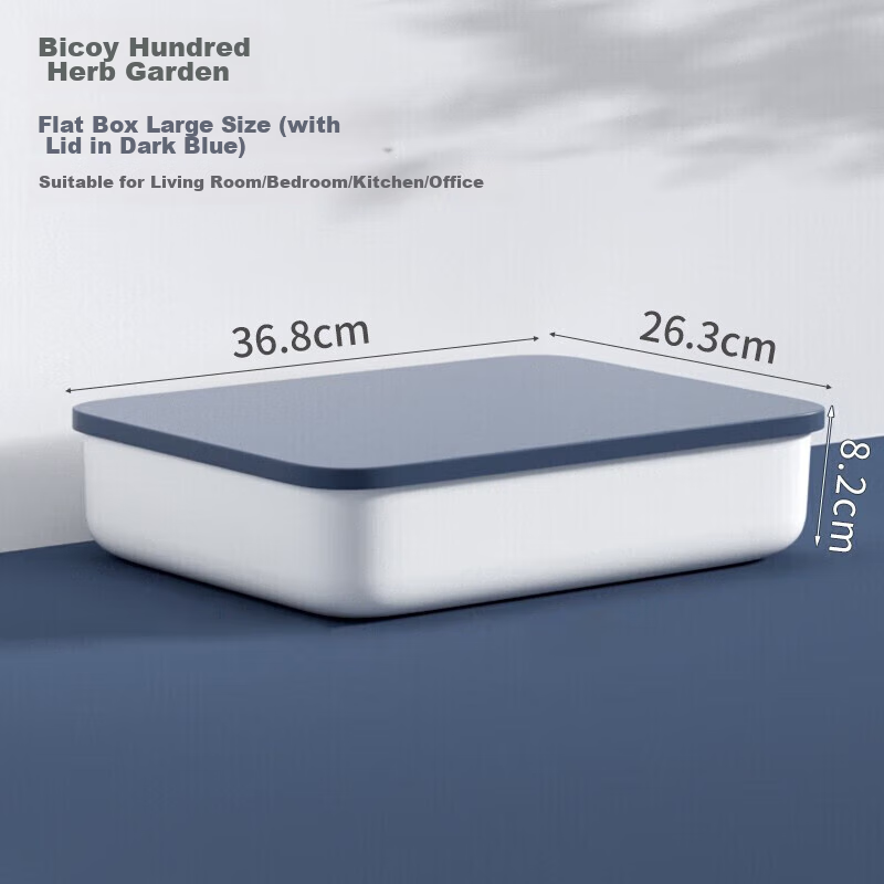 Baicaoyuan Large Storage Box with Lid, Blue