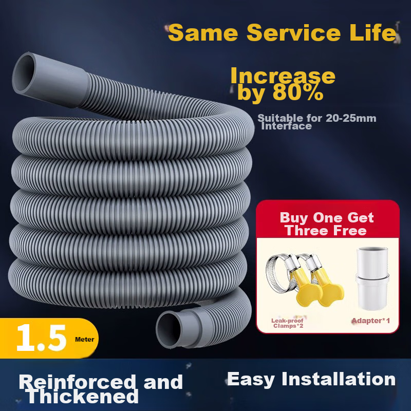 Haili PP Drum Washing Machine Drain Hose, 1.5M Extension