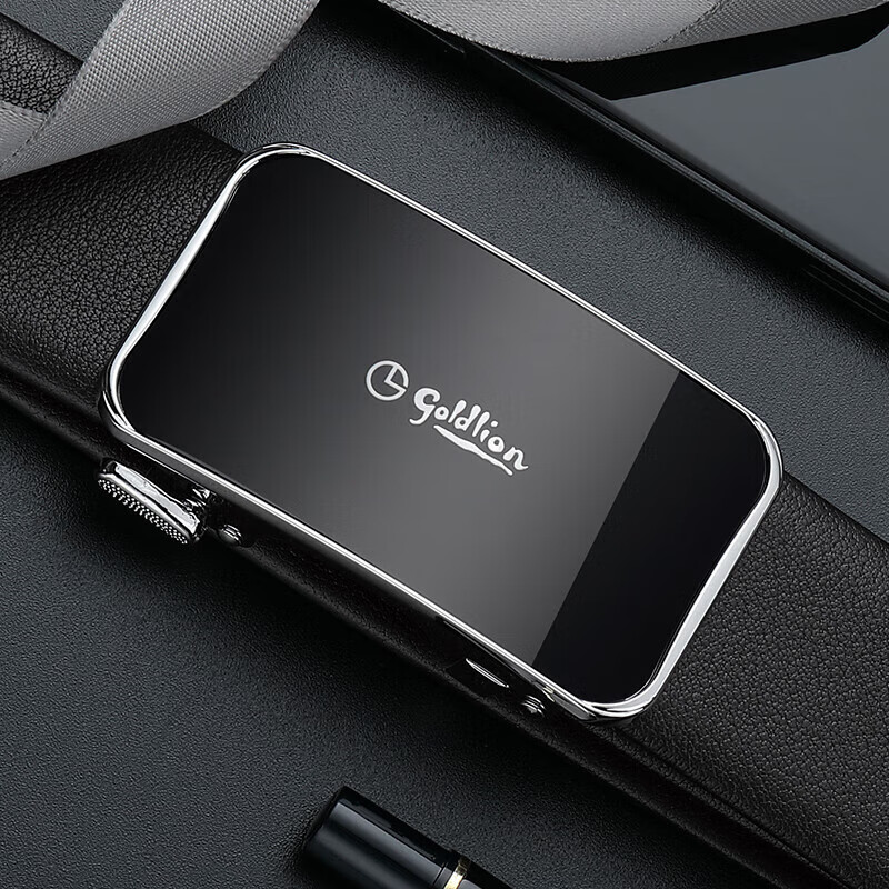 goldlion business belt, top-grain leather