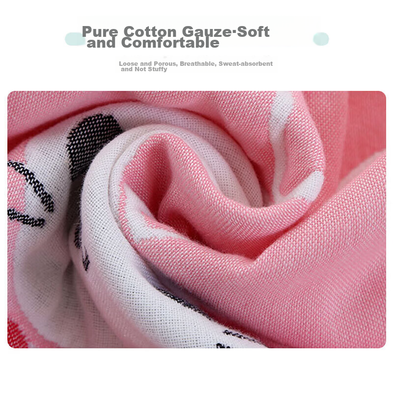 9i9 2-pack Soft Cotton Gauze Rabbit Pillowcase Set
