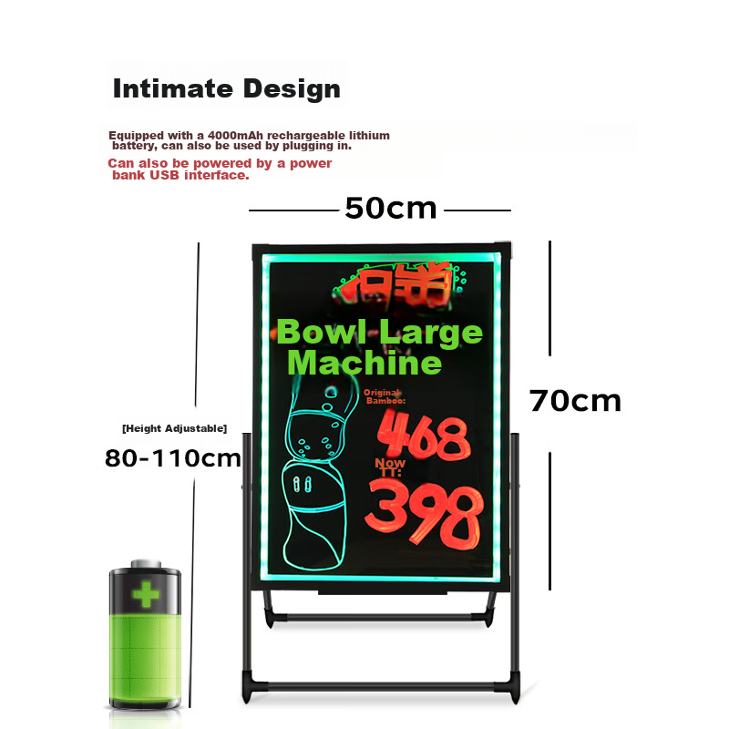 AUCS 50x70cm Electronic Fluorescent Board