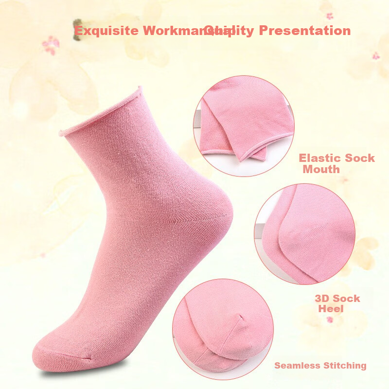 LangSha Women's Loose-Fit Cotton Socks