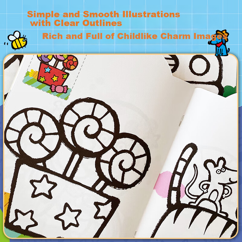 BANGSON 3-6 Years Coloring Books Set