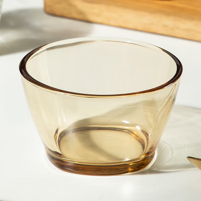 Maxcook High Borosilicate Glass Bowls, 450ml Amber Set of 2