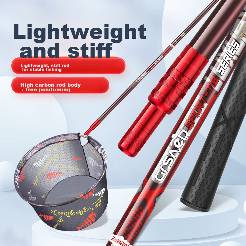 Grsaed carbon fiber fishing net set