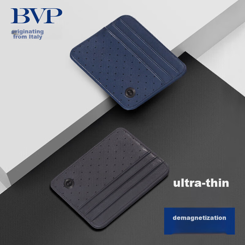 bvp men's slim leather card holder