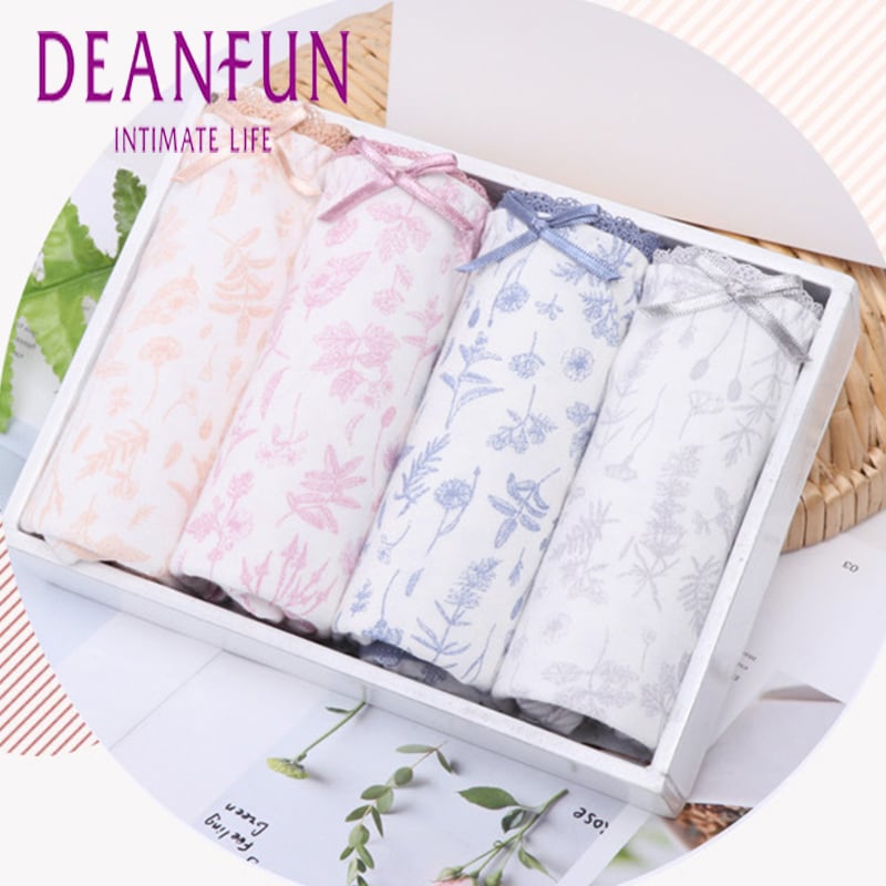 Deanfun Floral Cotton Women's Underwear 4-Pack