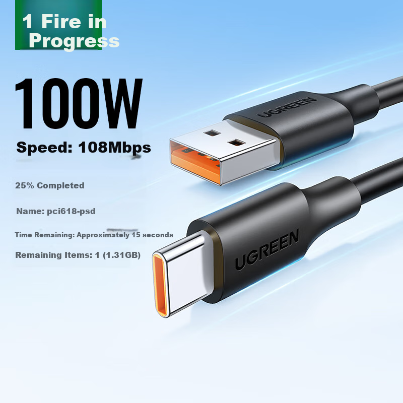 UGREEN 2M 100W Super Fast Charging Cable for Huawei Phones