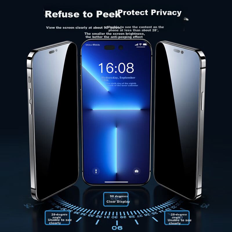 KOOLIFE Privacy Screen Protector for iPhone 16 Plus