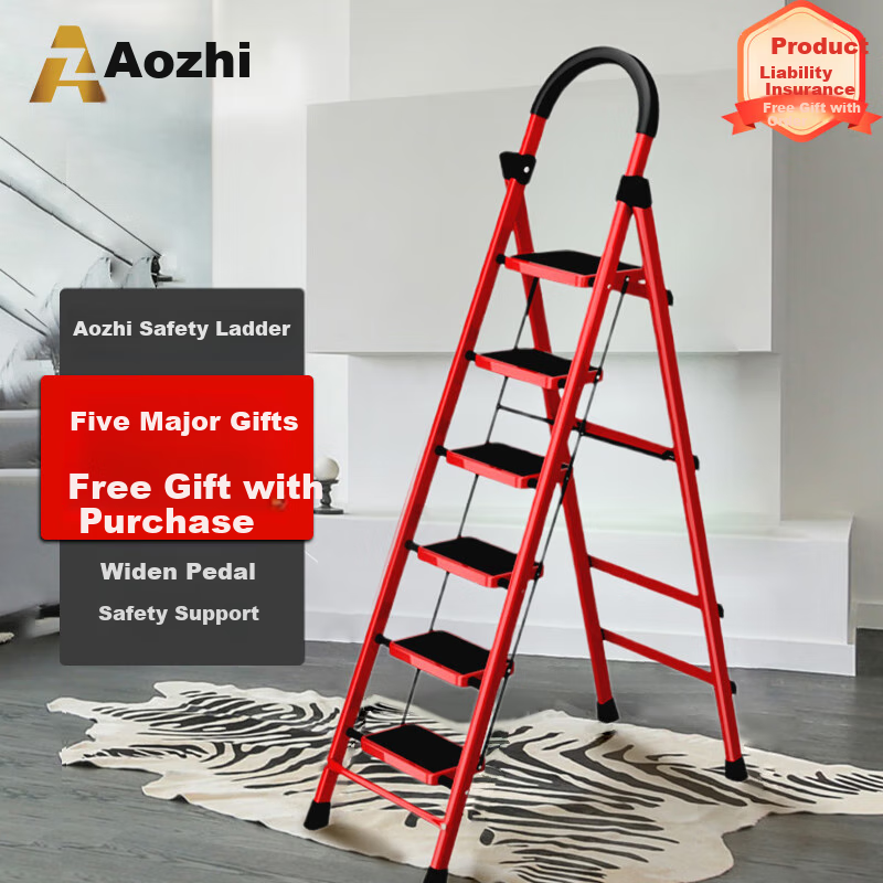 aozhi heightened thickened foldable ladder