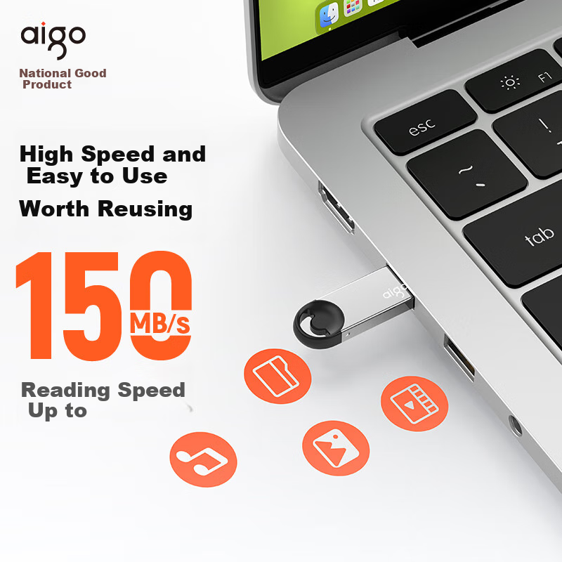 Aigo 8GB USB 2.0 Flash Drive A10 Metal