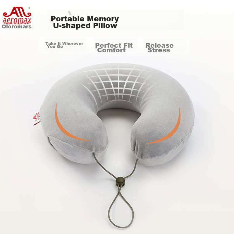 Aeromax memory foam u-shaped travel pillow