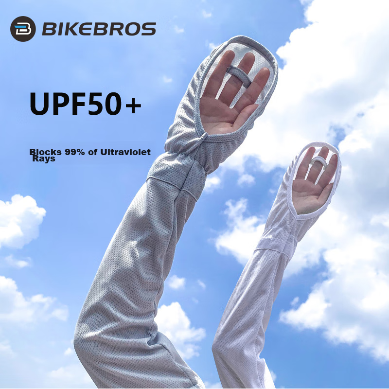 BikeBros Women's UV Arm Sleeves with Gloves